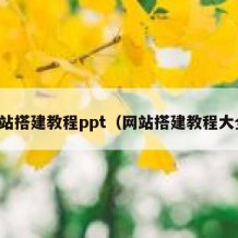 网站搭建教程ppt（网站搭建教程大全）