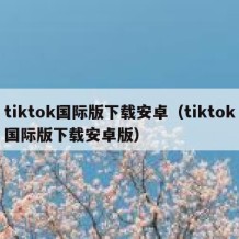 tiktok国际版下载安卓（tiktok国际版下载安卓版）