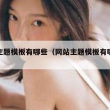 网站主题模板有哪些（网站主题模板有哪些类型）