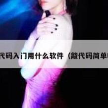 敲代码入门用什么软件（敲代码简单吗）