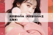 网页版tiktok（网页版tiktok怎么搜索）