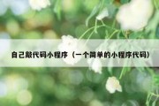自己敲代码小程序（一个简单的小程序代码）