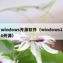 windows开源软件（windows10开源）