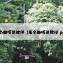 服务器搭建教程（服务器搭建教程 pdf）