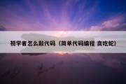 初学者怎么敲代码（简单代码编程 贪吃蛇）