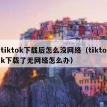 tiktok下载后怎么没网络（tiktok下载了无网络怎么办）