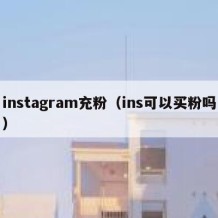 instagram充粉（ins可以买粉吗）