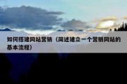 如何搭建网站营销（简述建立一个营销网站的基本流程）