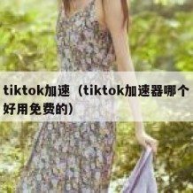 tiktok加速（tiktok加速器哪个好用免费的）