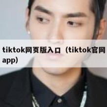 tiktok网页版入口（tiktok官网app）