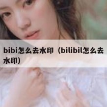 bibi怎么去水印（bilibil怎么去水印）