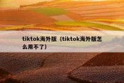 tiktok海外版（tiktok海外版怎么用不了）