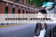 自学软件开发好学吗（自学软件开发难吗）