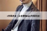 c代码大全（上古卷轴npc代码大全）