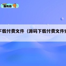 源码下载付费文件（源码下载付费文件安全吗）