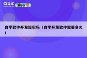 自学软件开发现实吗（自学开发软件需要多久）