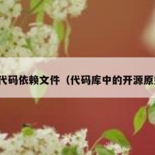 开源代码依赖文件（代码库中的开源原始包）