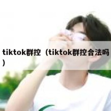 tiktok群控（tiktok群控合法吗）