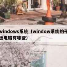 windows系统（window系统的平板电脑有哪些）