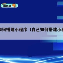 自己如何搭建小程序（自己如何搭建小程序服务器）