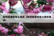 如何搭建微信小程序（如何搭建微信小程序商城）