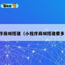 小程序商城搭建（小程序商城搭建要多少钱）