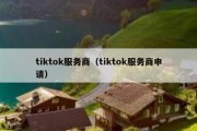 tiktok服务商（tiktok服务商申请）