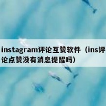 instagram评论互赞软件（ins评论点赞没有消息提醒吗）