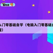 电脑入门零基础自学（电脑入门零基础自学入门教程）