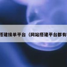 网站搭建接单平台（网站搭建平台都有哪些）