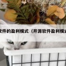 开源软件的盈利模式（开源软件盈利模式调研）