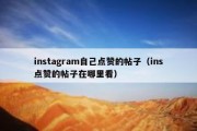 instagram自己点赞的帖子（ins点赞的帖子在哪里看）