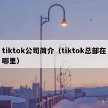 tiktok公司简介（tiktok总部在哪里）