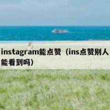 instagram能点赞（ins点赞别人能看到吗）