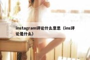 instagram评论什么意思（ins评论是什么）