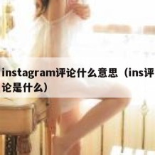 instagram评论什么意思（ins评论是什么）