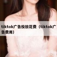 tiktok广告投放花费（tiktok广告费用）