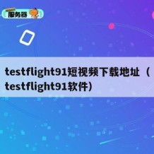 testflight91短视频下载地址（testflight91软件）