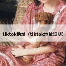 tiktok地址（tiktok地址证明）