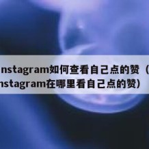 instagram如何查看自己点的赞（instagram在哪里看自己点的赞）