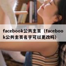 facebook公共主页（facebook公共主页名字可以更改吗）