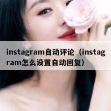 instagram自动评论（instagram怎么设置自动回复）