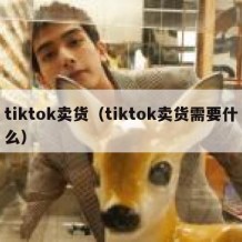 tiktok卖货（tiktok卖货需要什么）