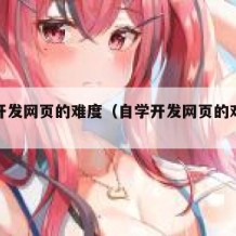 自学开发网页的难度（自学开发网页的难度怎么样）