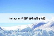 instagram有僵尸粉吗的简单介绍