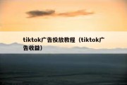 tiktok广告投放教程（tiktok广告收益）