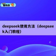 deepseek使用方法（deepseek入门教程）