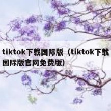 tiktok下载国际版（tiktok下载国际版官网免费版）