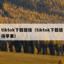 tiktok下载链接（tiktok下载链接苹果）