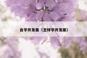 自学开发票（怎样学开发票）